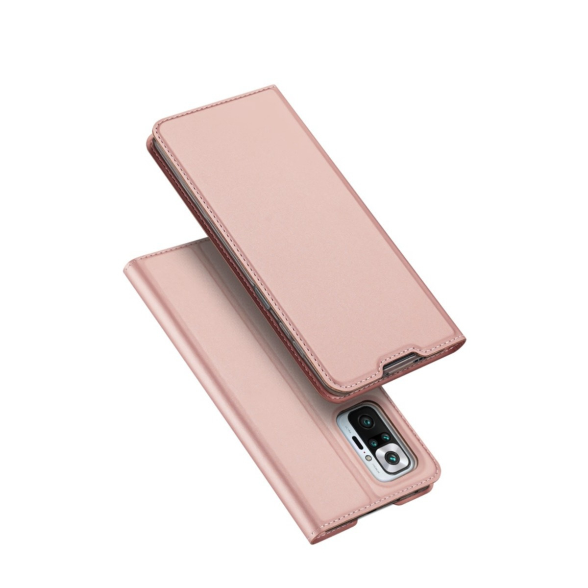 Image of Dux Ducis - Xiaomi Redmi Note 10 Pro Flip Wallet Cover Leder Tasche - Rosa bei Apfelkiste.ch