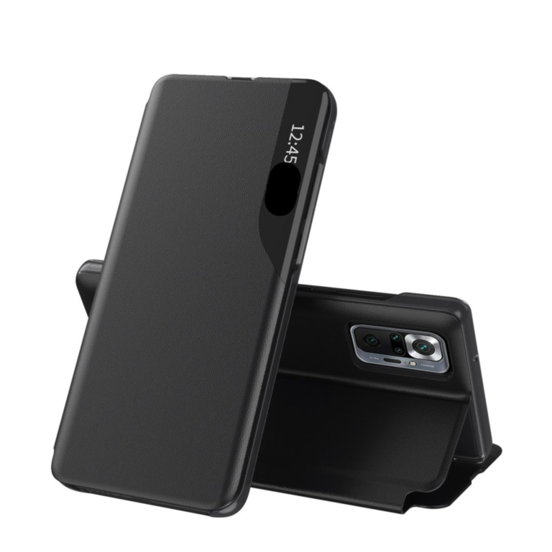 Image of Xiaomi Redmi Note 10 Pro Leder Hülle Small Window View Flip Case - Schwarz bei Apfelkiste.ch