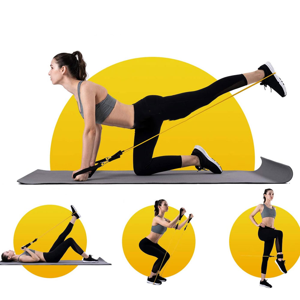 Image of (11-tlg. Set) Gummi Fitness Übungsbänder Widerstandsbänder Gymnastikbänder Training / Yoga / Pilates bei Apfelkiste.ch