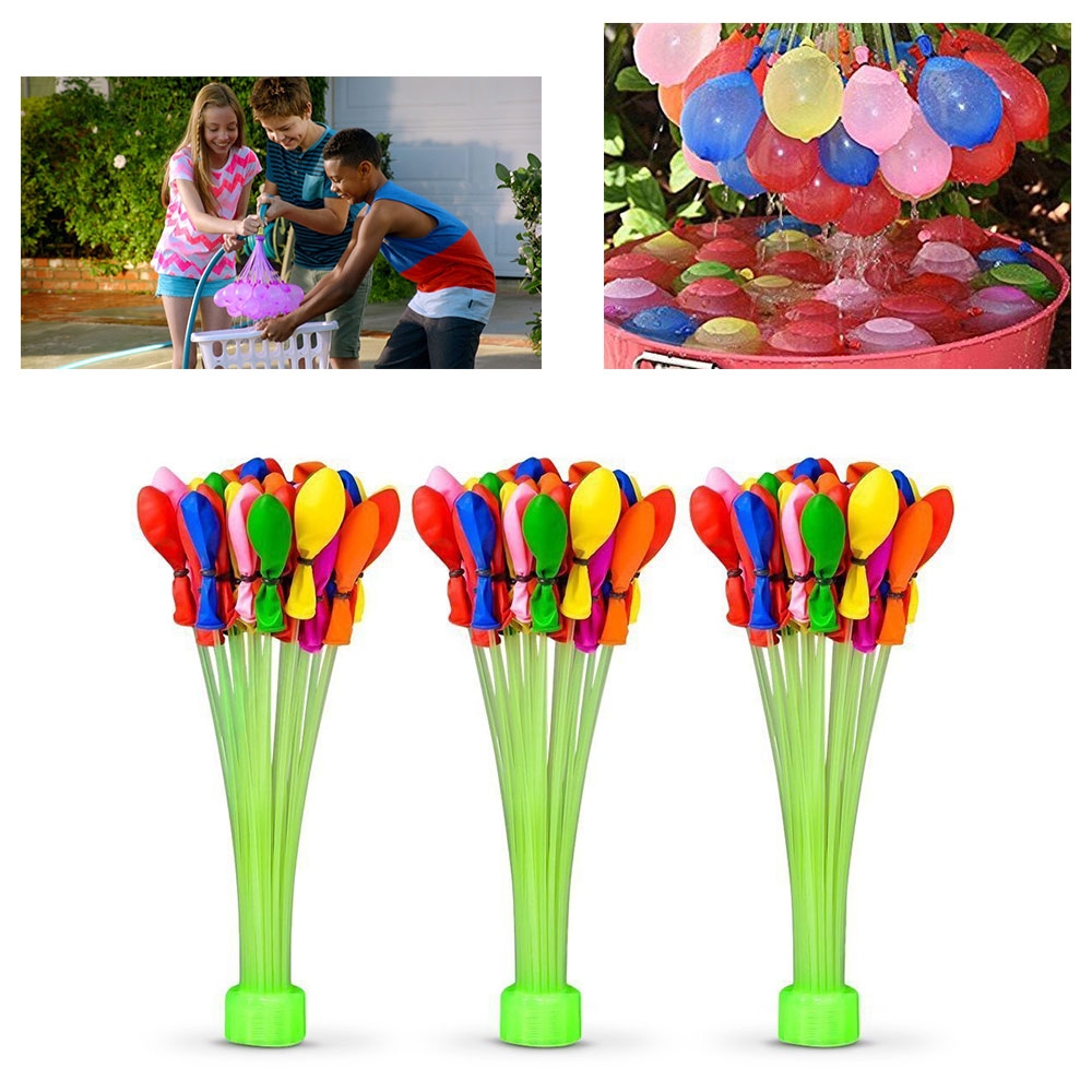 Image of (111er Set) Selbstschliessende Wasserbomben Ballons mit Schnell-Füll Adapter - Bunt bei Apfelkiste.ch