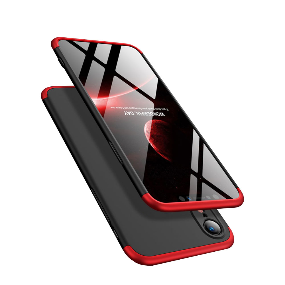 Image of iPhone Xr Dual Hardcase Schutz Hülle - Schwarz / Rot bei Apfelkiste.ch