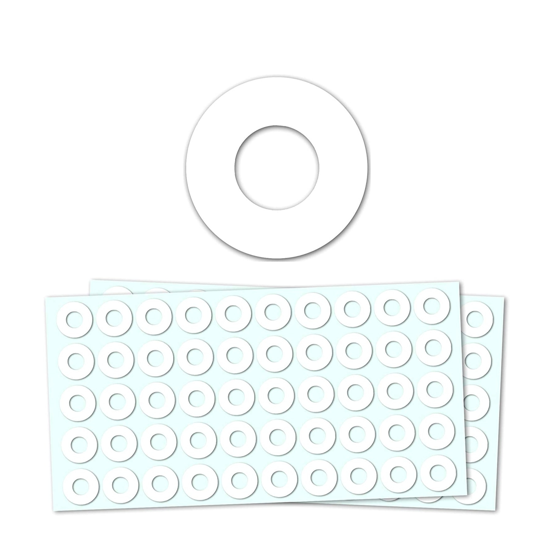Image of (112er Set) Ø6mm Loch Verstärkungs Ringe Selbstklebender Papier Einreissschutz - Weiss bei Apfelkiste.ch