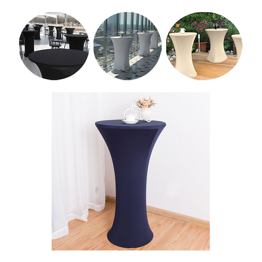 Image of (115x70cm) Deko Tischdecke Party Cocktail Tisch Tuch Überzug - Dunkelblau bei Apfelkiste.ch