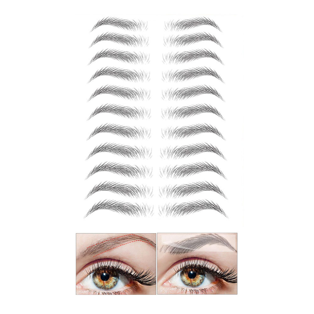 Image of (11er Set) Wasserfeste Augenbrauen Aufkleber Temporary Tattoo Haut Sticker - Style 2 bei Apfelkiste.ch