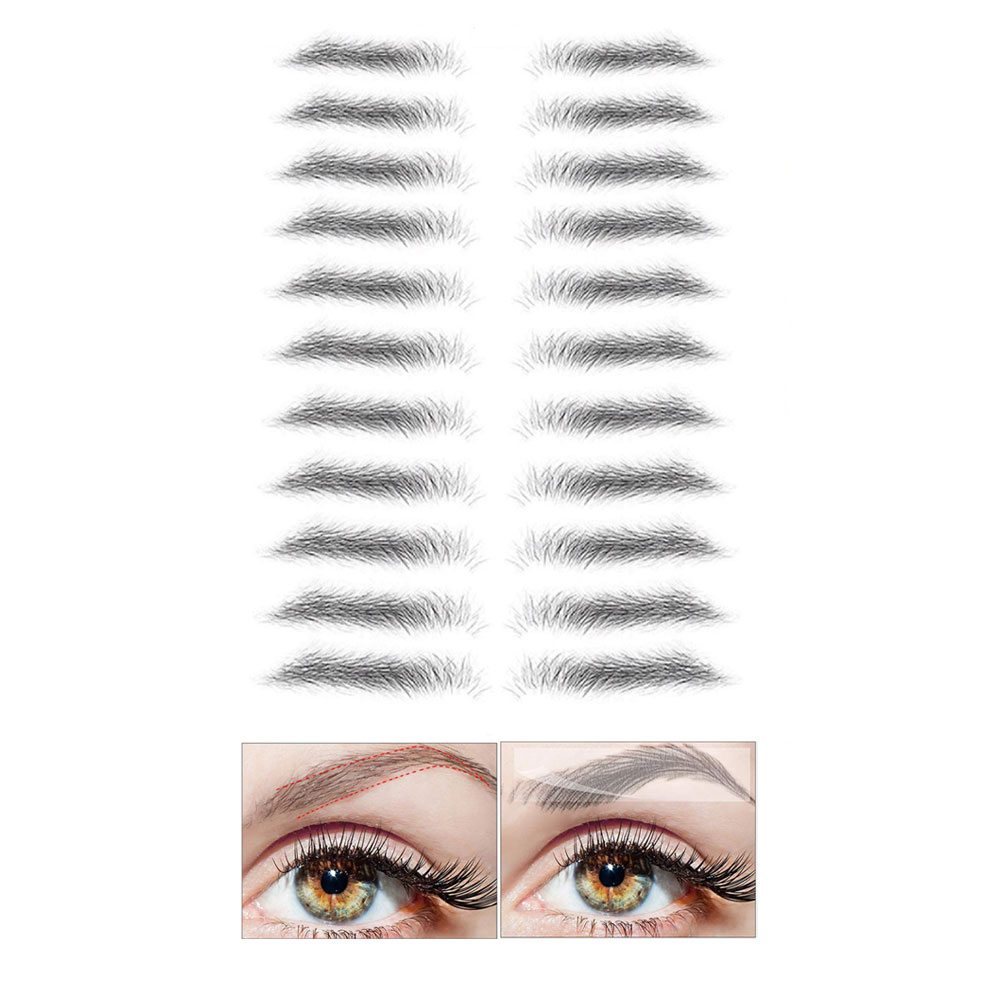 Image of (11er Set) Wasserfeste Augenbrauen Aufkleber Temporary Tattoo Haut Sticker - Style 3 bei Apfelkiste.ch