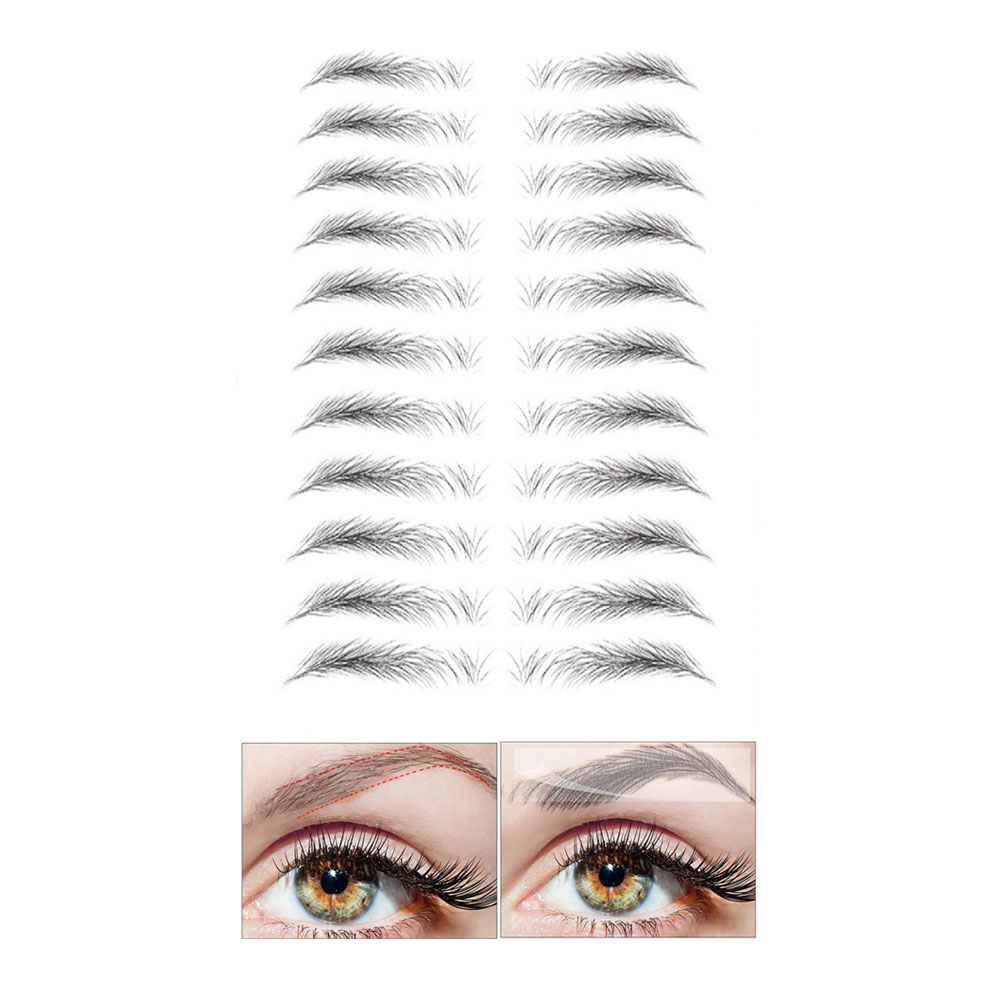 Image of (11er Set) Wasserfeste Augenbrauen Aufkleber Temporary Tattoo Haut Sticker - Style 4 bei Apfelkiste.ch