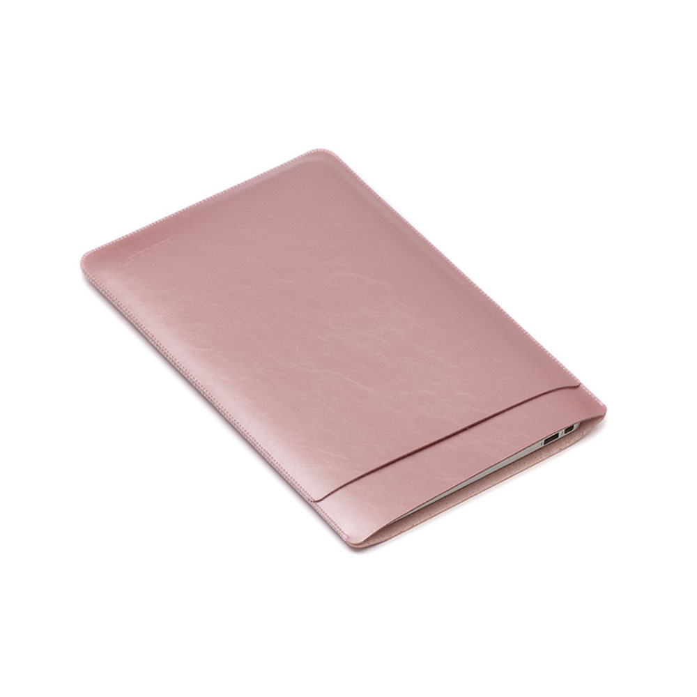 Image of 11" Notebook Leder Tasche Sleeve MacBook Air - Roségold bei Apfelkiste.ch
