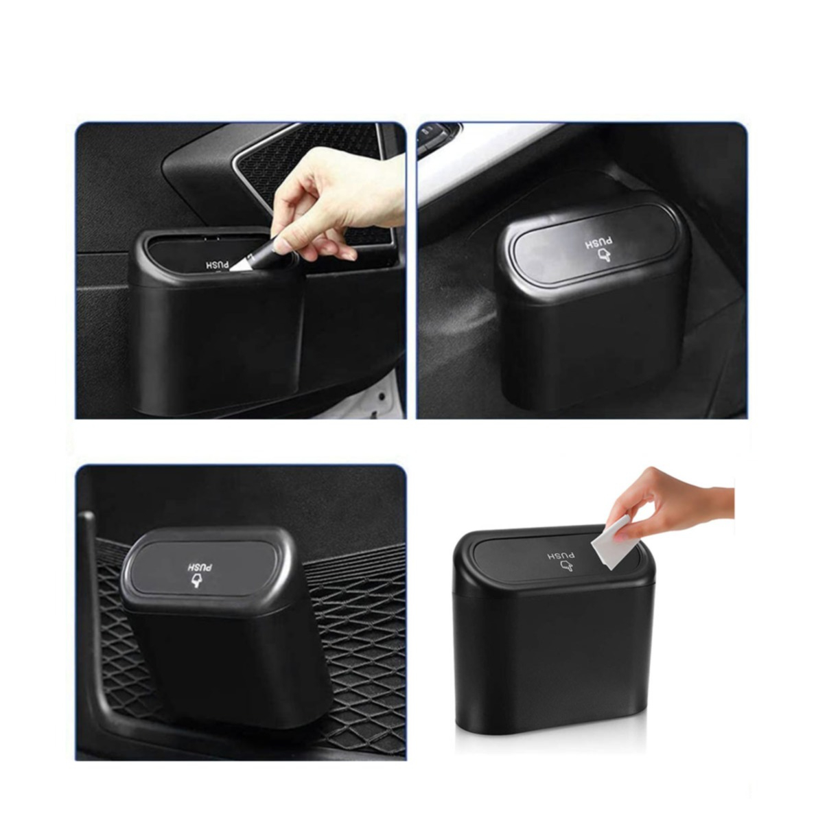Niedliche Plüsch-Auto-Taschentuchbox, Mülleimer, universeller Black