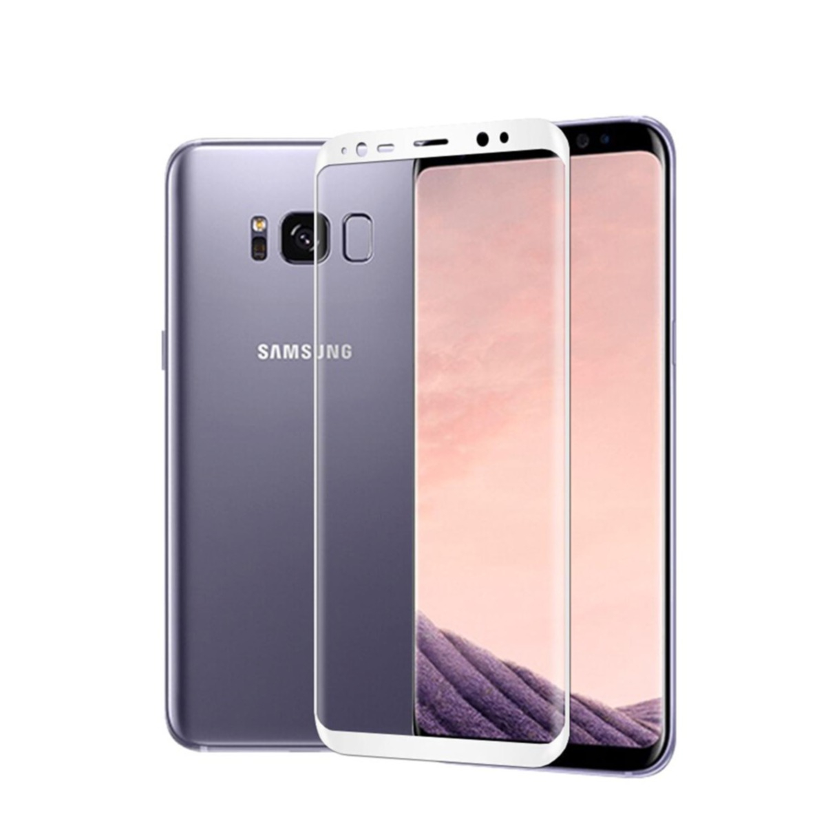 Image of Samsung Galaxy S8 Vollbild 3D Curved Panzer Display 0.3 mm - Weiss bei Apfelkiste.ch