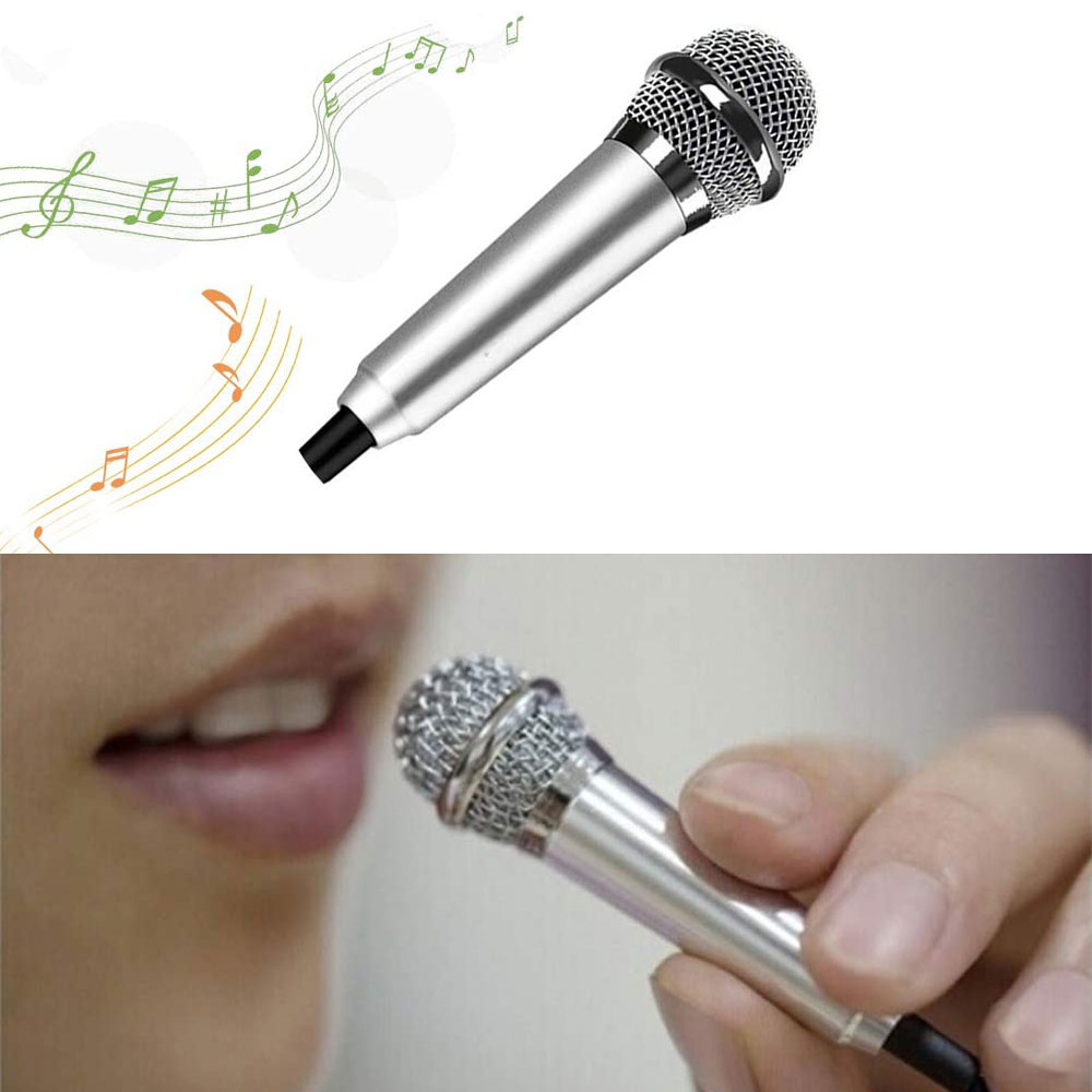 Image of Mini Mikrofon mit 3.5mm Klinke Anschluss für Handy / Tablet / PC - Silber bei Apfelkiste.ch