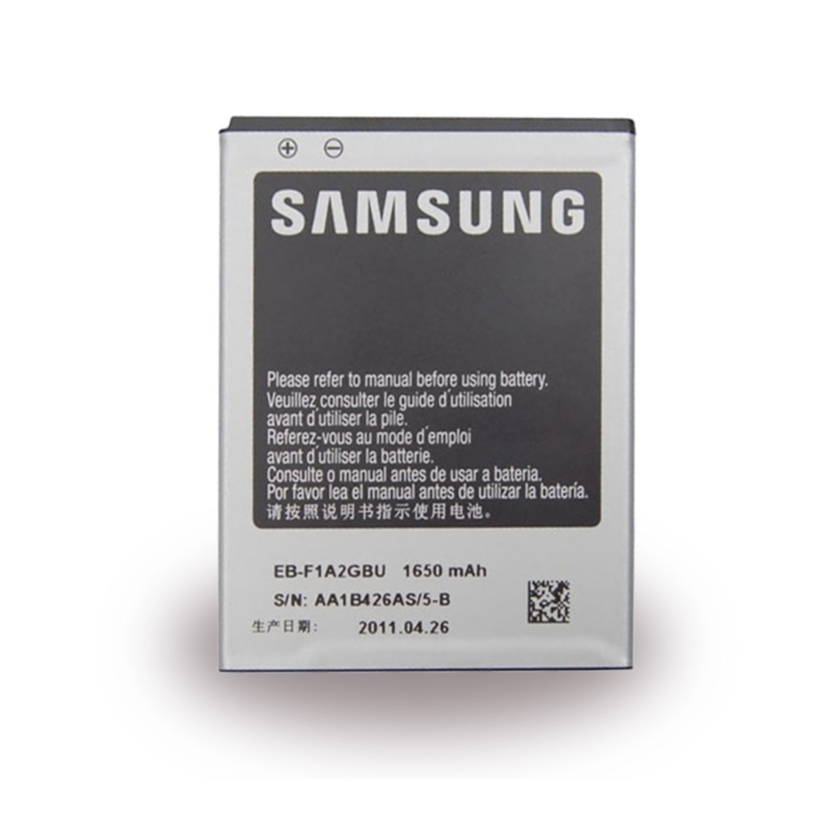 Image of Samsung - Galaxy S2 Akku - Batterie 3.7V 1650mAh (EBF1A2GBU) bei Apfelkiste.ch