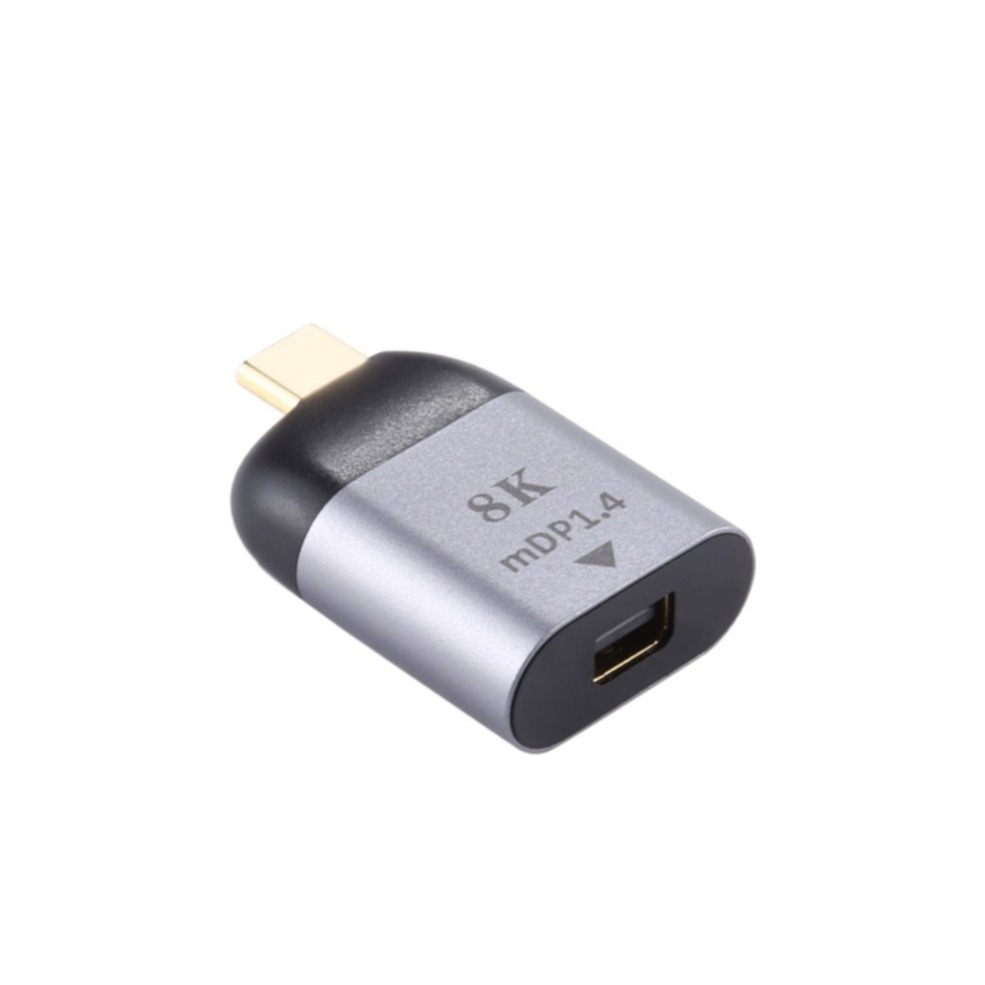 Image of USB C auf Mini Displayport MDP (DP1.4) 4K@60Hz Mini Adapter Stecker für MacOS / Android / Windows - Grau bei Apfelkiste.ch