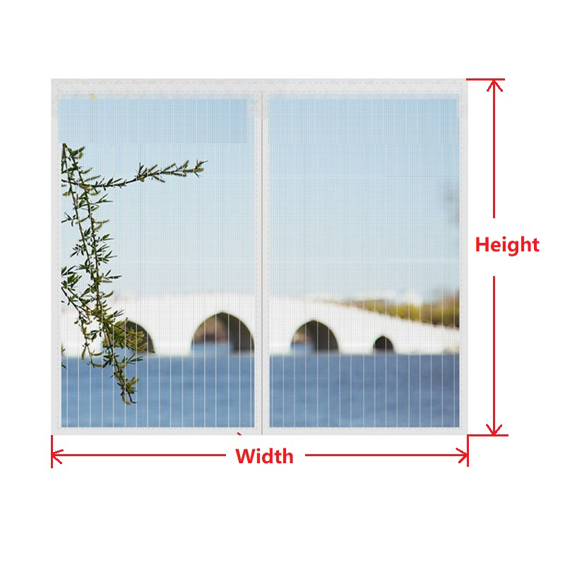 120x120cm) Magnetischer Fenster Insektenschutz Schwarz