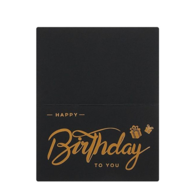 Image of (125x78mm) Glückwunschkarte Geburtstags Doppelkarte inkl. Sticker + Umschlag - Happy Birthday (Geschenke) bei Apfelkiste.ch