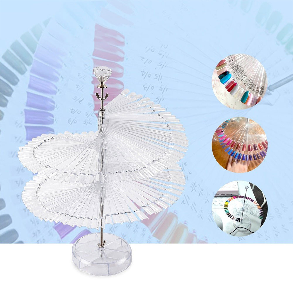 BESPORTBLE Nagel-Tipps-Ständer, 120 Stück – Transparentes Spiral-Display Für Nagellack-Farbkarten, Nageldesign & Training