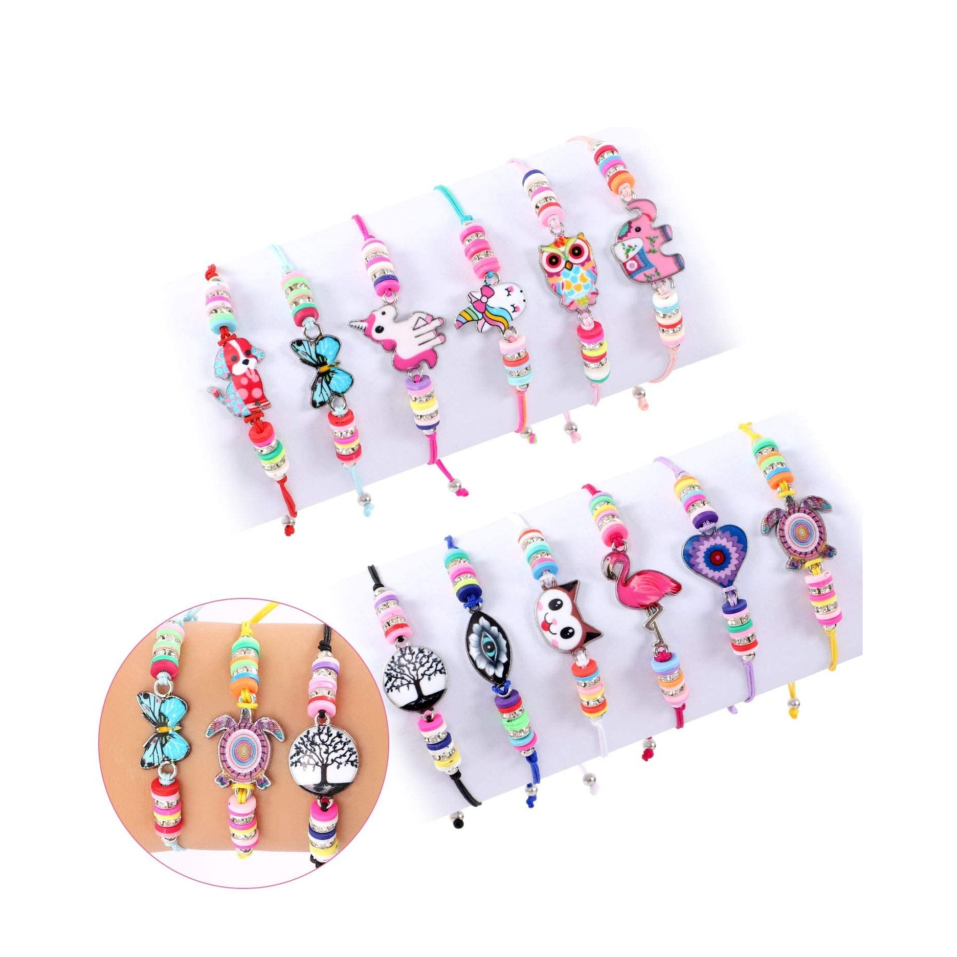 Image of (12er Set) Kinder Schmuck Armband Geburtstags Party Gast Geschenke - Style 1 bei Apfelkiste.ch