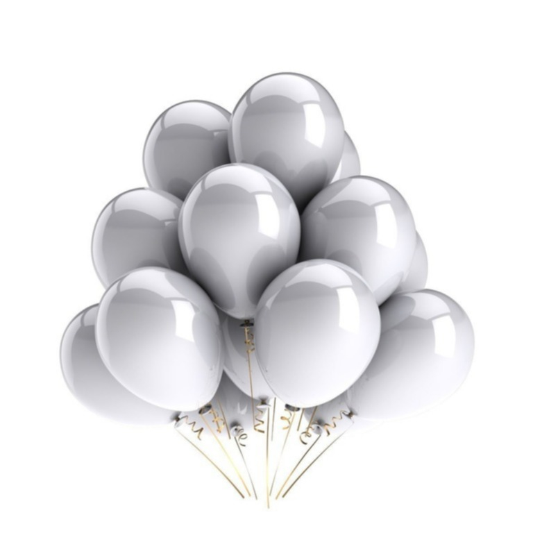 Image of (13er Set) Ø30cm Party Ballons Latex Metallic Luftballons - Silber bei Apfelkiste.ch
