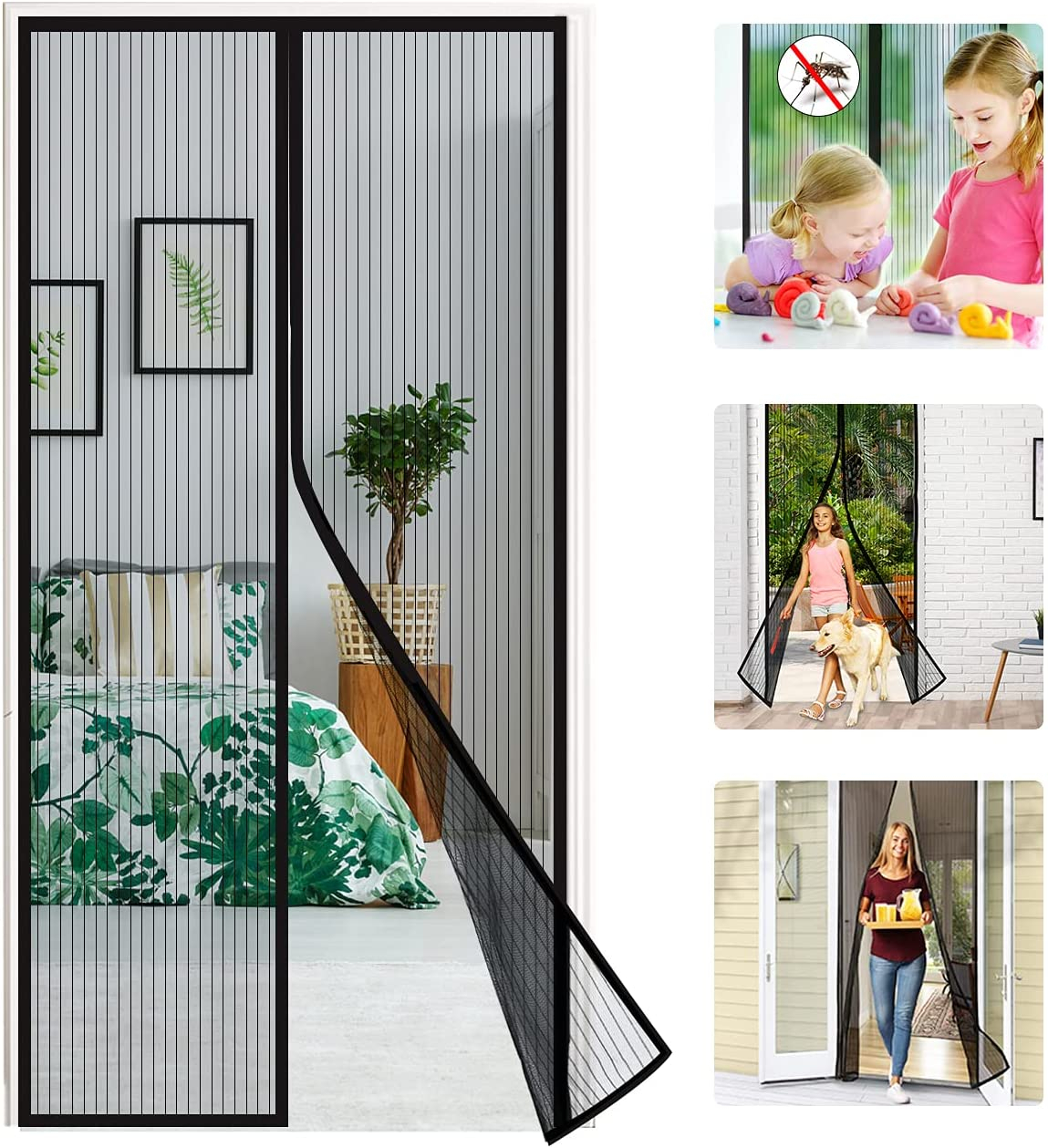 Magnet-Fliegengitter Für Türen – 140x240 Cm, Selbstschließend, Ohne Bohren, Insektenschutz Für Zuhause