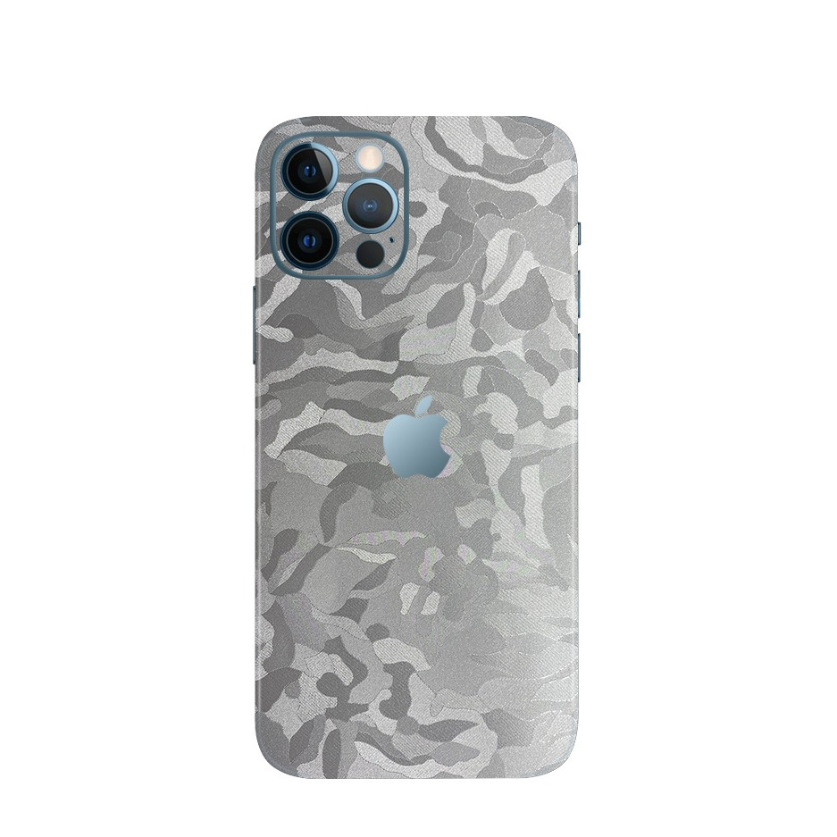 Image of iPhone 12 Pro Skin Sticker PVC Klebefolie Metall Look - Silber bei Apfelkiste.ch