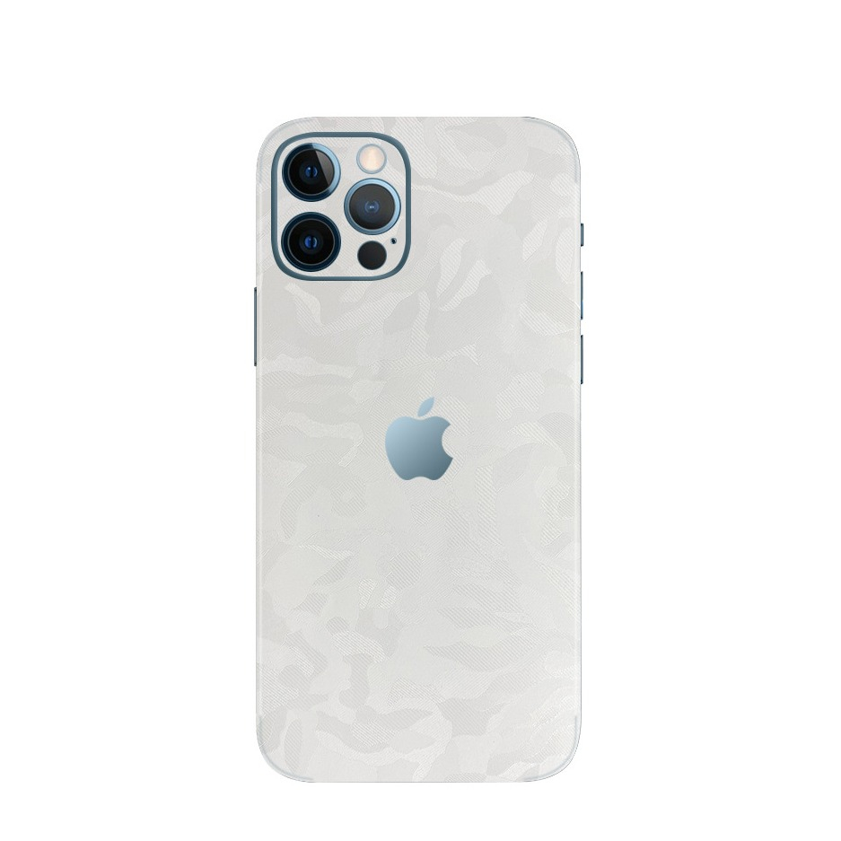 Image of iPhone 12 Pro Skin Sticker PVC Klebefolie Metall Look - Weiss bei Apfelkiste.ch