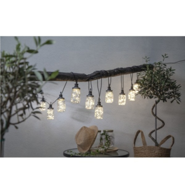 Image of StarTrading - (4.5m) 10 LED's Circus Bottles Lichterkette Outdoor Deko Gartenbeleuchtung IP44 (220V) - Warmweiss bei Apfelkiste.ch