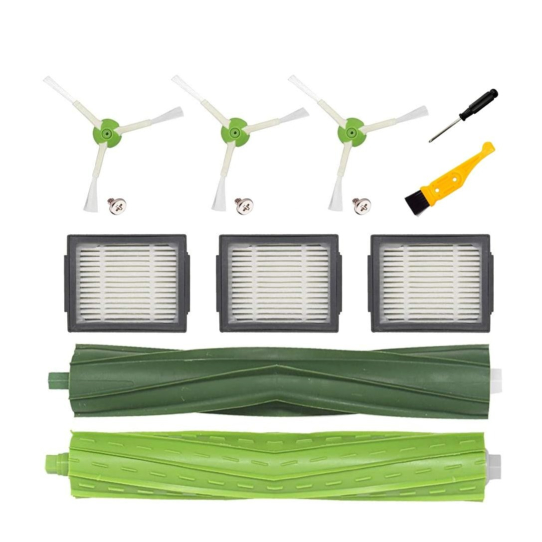 Image of (13-tlg. Set) Ersatz Bürsten + Hepa Filter Reinigungs Kit iRobot Roomba Staubsauger Roboter - Grün bei Apfelkiste.ch
