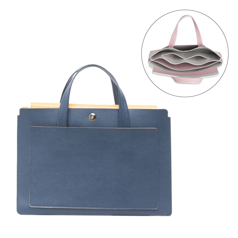 Image of Universal 13.3" Laptop / MacBook / Tablet Echtleder Handtasche Sleeve - Blau bei Apfelkiste.ch