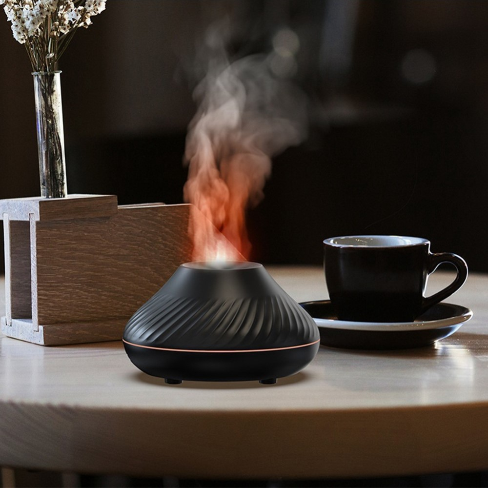 130 Ml Ultraschall Aroma-Diffusor Mit LED-Nachtlicht – Leiser Luftbefeuchter Für Zuhause, Büro, Yoga, Schlafzimmer (Schwarz)