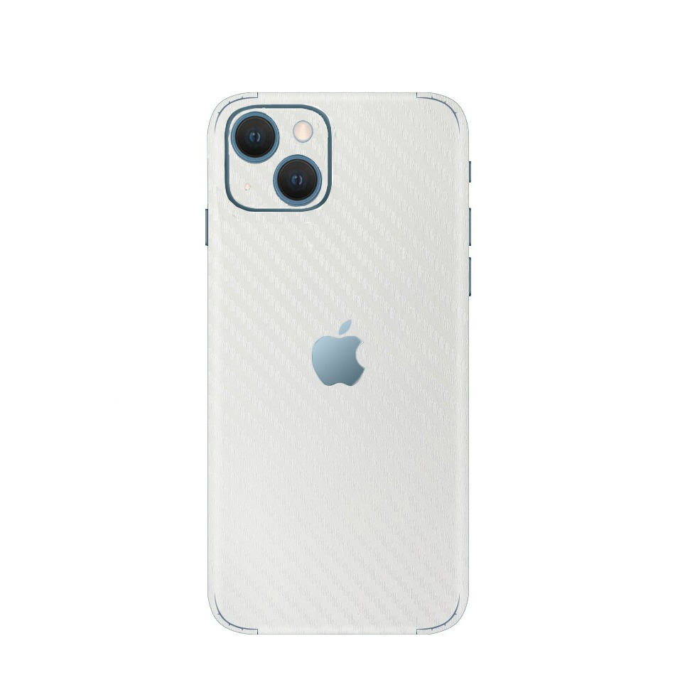Image of iPhone 13 Skin Sticker PVC Klebefolie Carbon Look - Silber bei Apfelkiste.ch