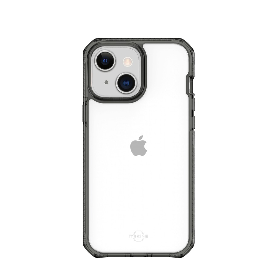 Image of ITSkins - iPhone 13 Mini / iPhone 12 Mini Supreme Clear Hardcase Hülle Antimikrobiell (Fallschutz 4.5 Meter) - Transparent / Schwarz bei Apfelkiste.ch