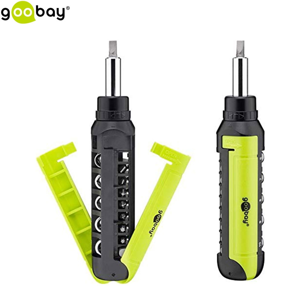 15-teiliges Ratschen Schraubendreher Werkzeug Set mit integriertem Bithalter