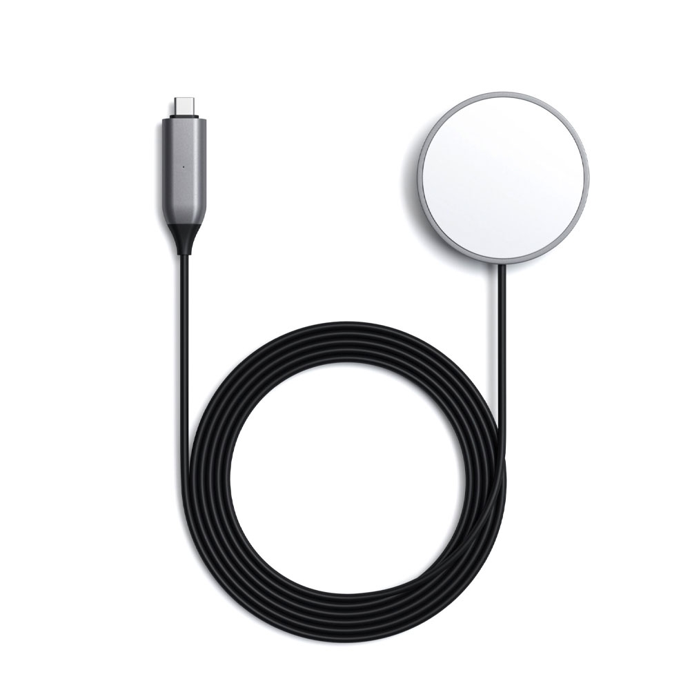 Image of Satechi - (1.5m) 15W MagSafe USB C Ladegerät Magnetischer Qi-Wireless Charger (ST-UCQIMCM) - Grau bei Apfelkiste.ch