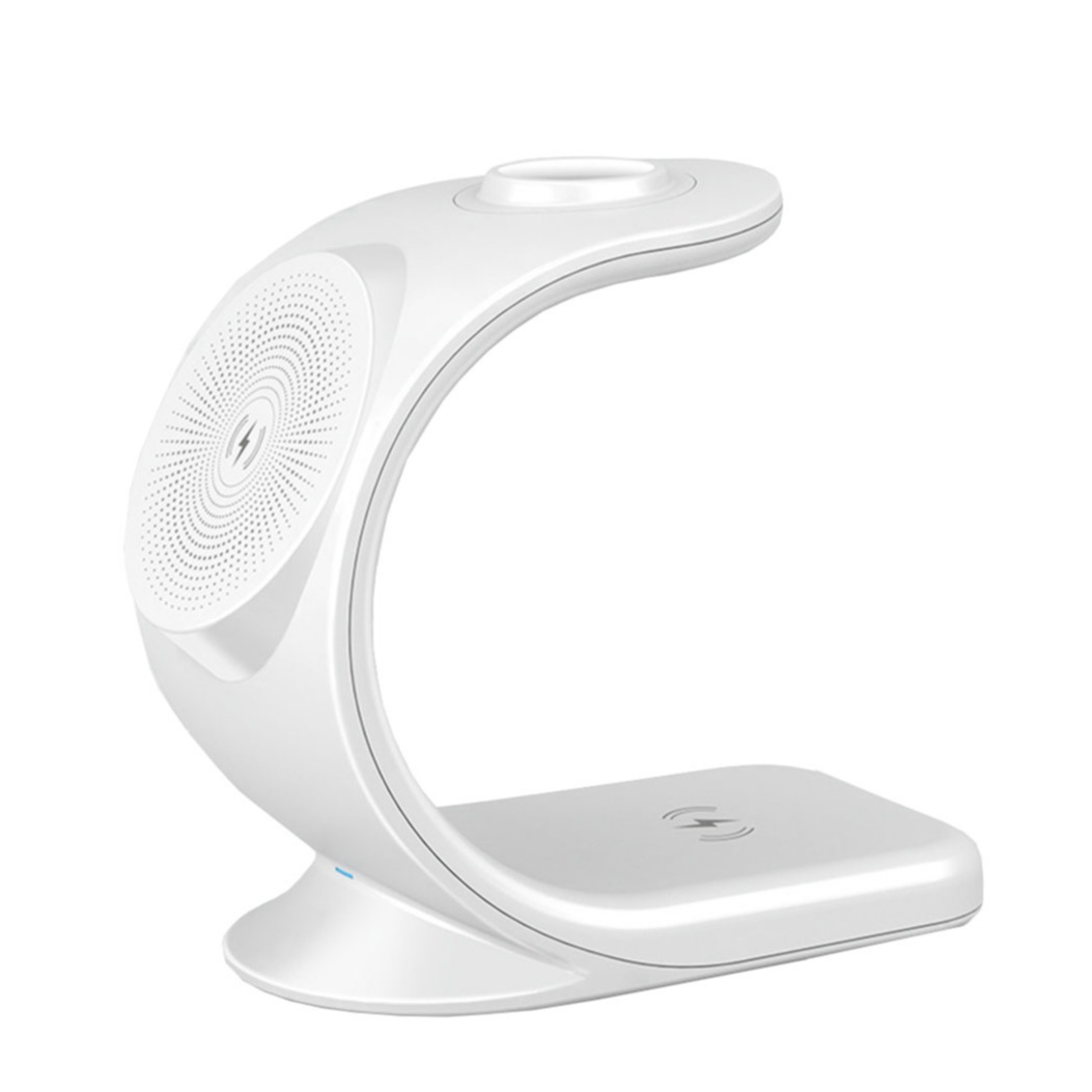 Image of (15W) 3in1 MagSafe Qi Wireless Charger Ladegerät für Apple iPhone / Apple Airpods / Apple Watch Dockingstation - Weiss bei Apfelkiste.ch