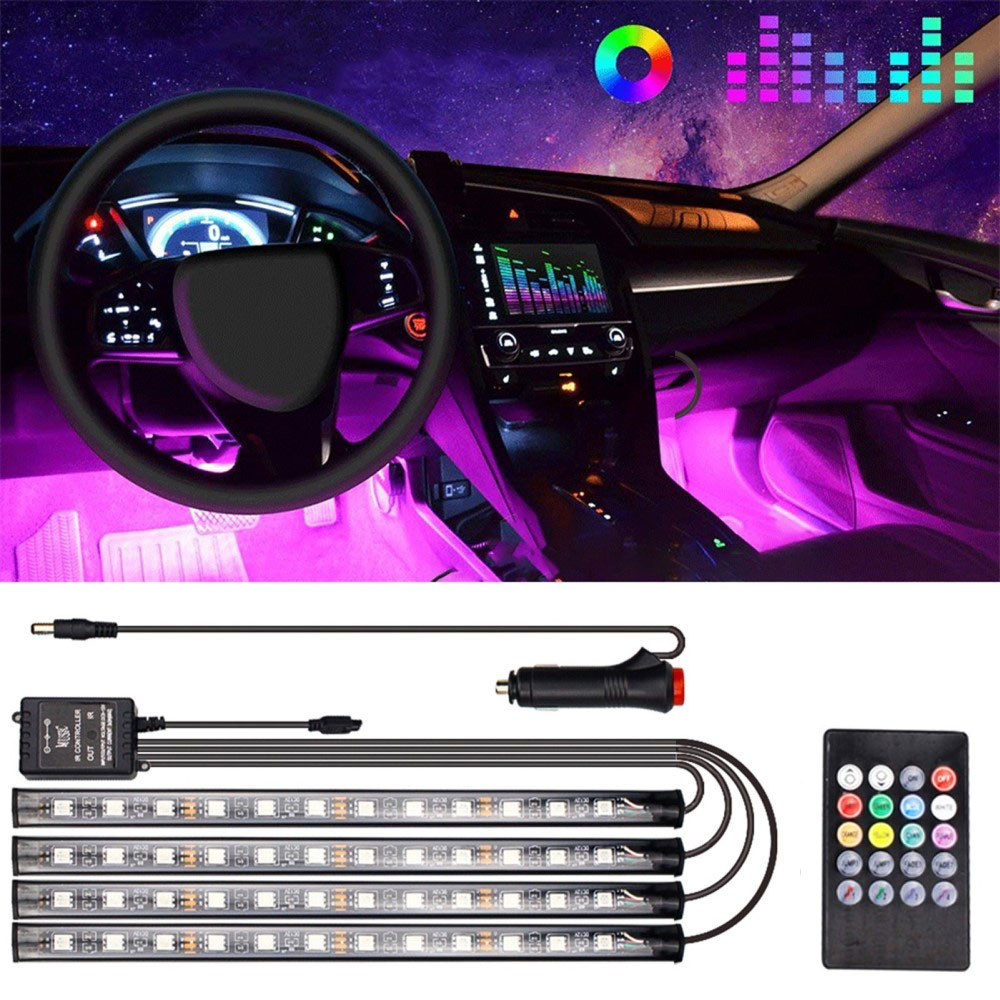 RGB LED Innenraumbeleuchtung Auto KFZ Fußraumbeleuchtung NEU in