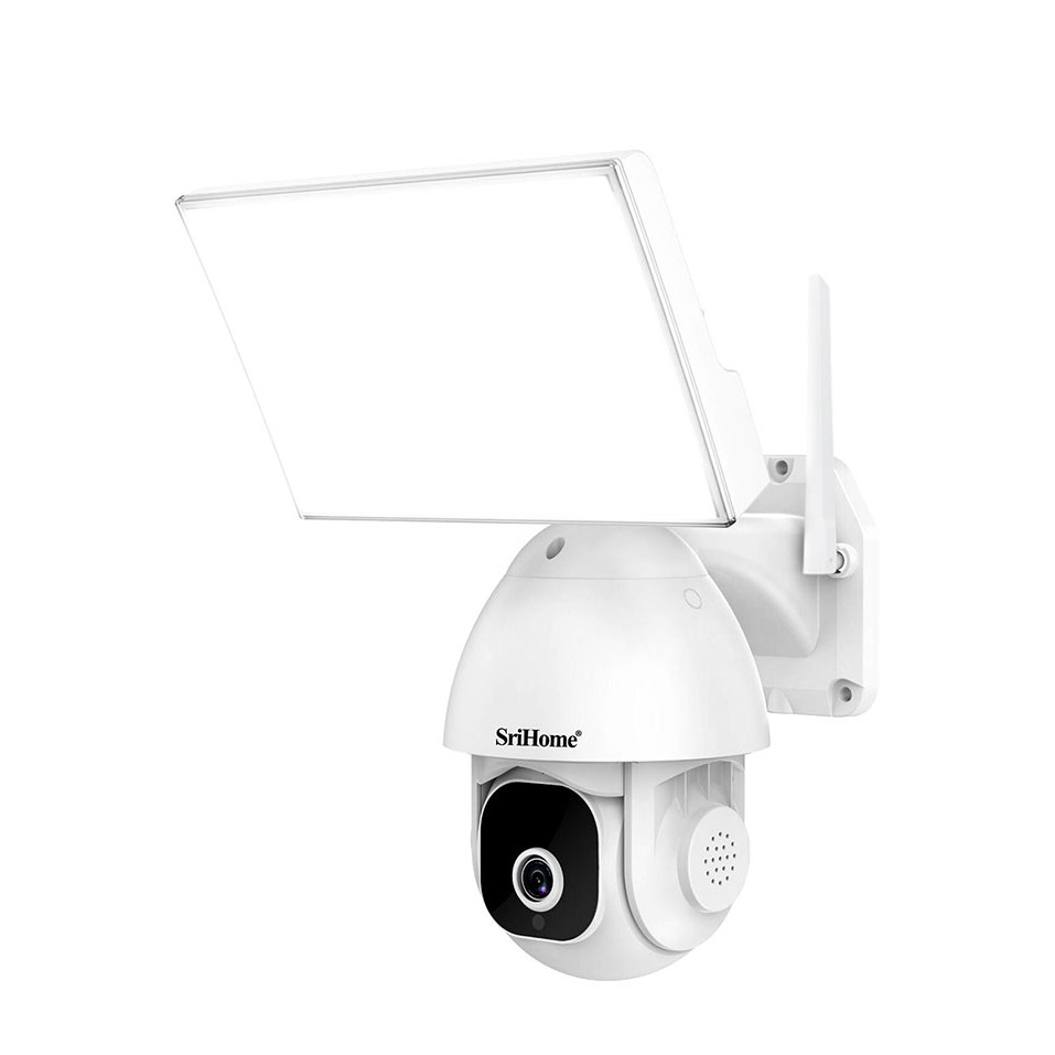 Image of SriHome - (5MP) 2.4/5GHz WiFi Kamera + IR LED's Nachtsichtfunktion / Bewegungserkennung / AP / Audio / Micro SD Slot / IP66 (iOS/Android) - Weiss bei Apfelkiste.ch