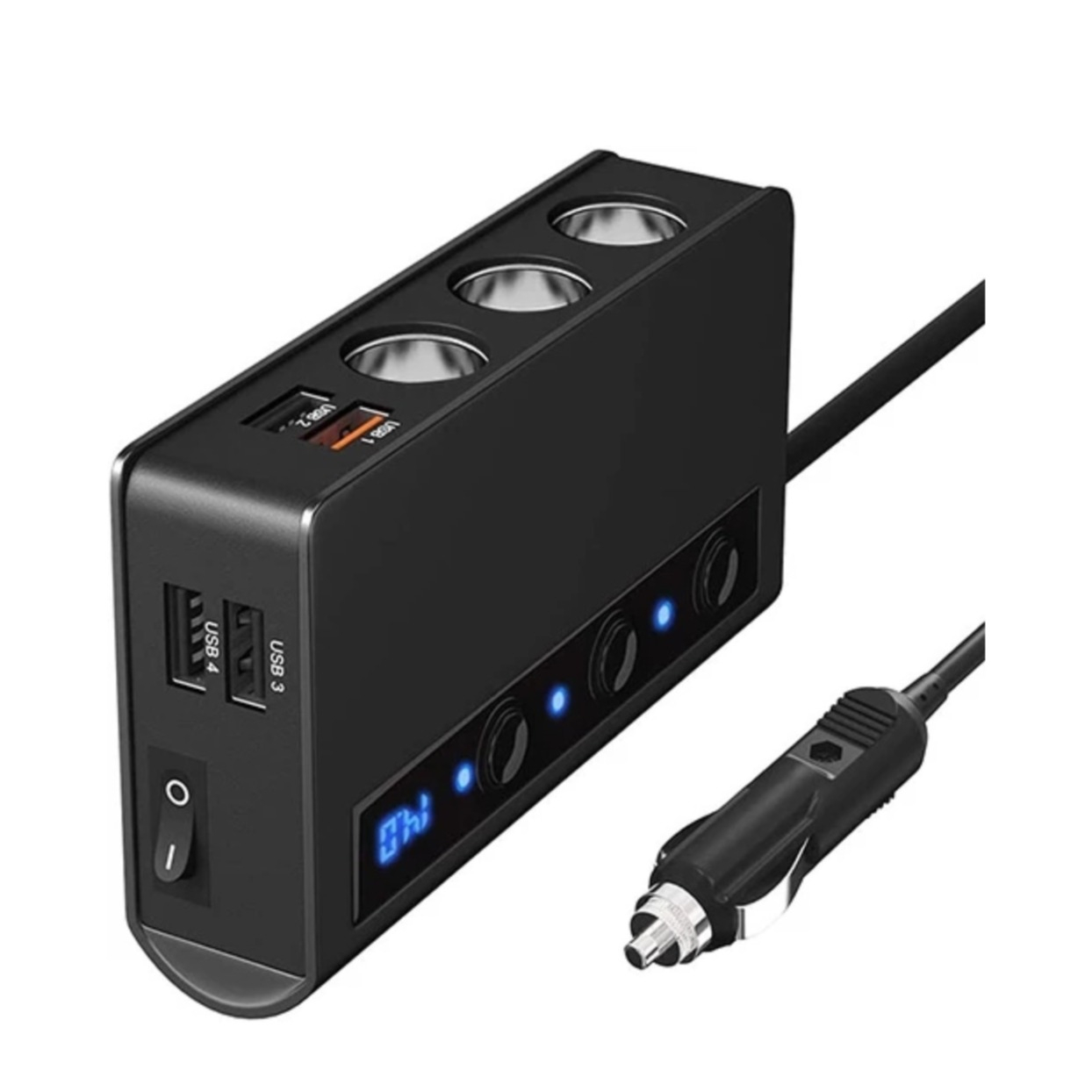 4-Port USB Auto C Ladegerät Zigarettenanzünder Schnellladegerät