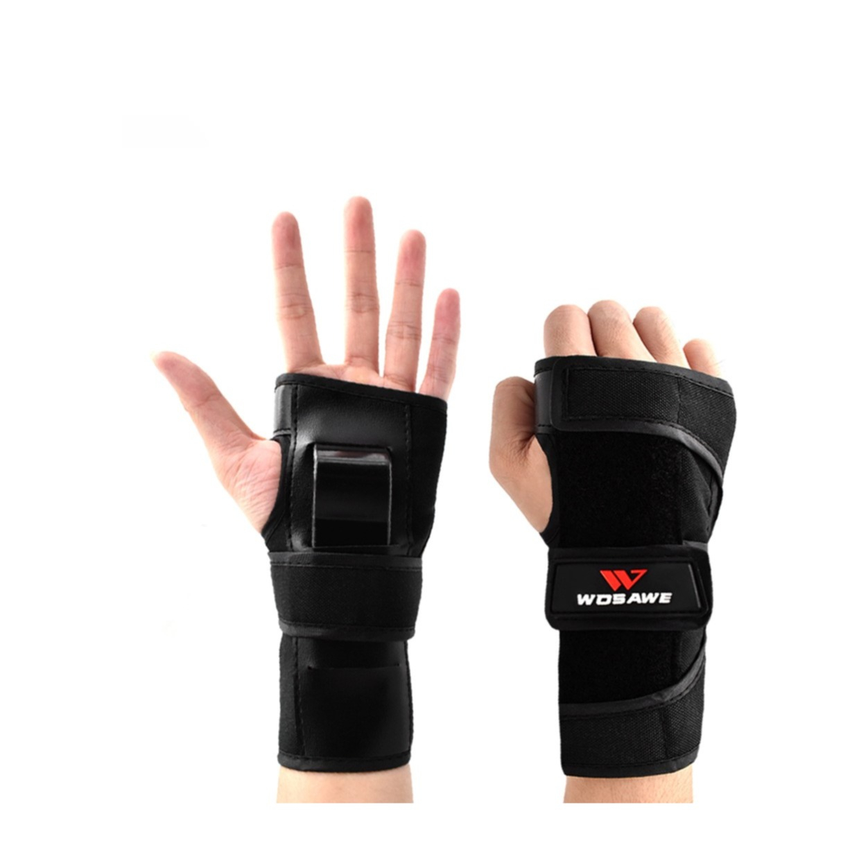 Image of (1Paar) Unisex Handschoner Skateboard Verstellbarer Gelenk Schutz - Schwarz bei Apfelkiste.ch