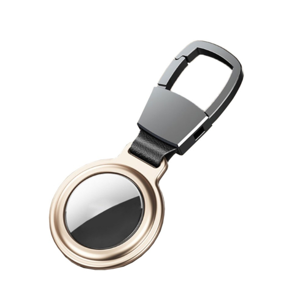 Image of Apple AirTag Magnetische Alu Anhänger Hülle Schlüsselanhänger mit Karabinerhaken (Magnet-Technologie) - Gold bei Apfelkiste.ch