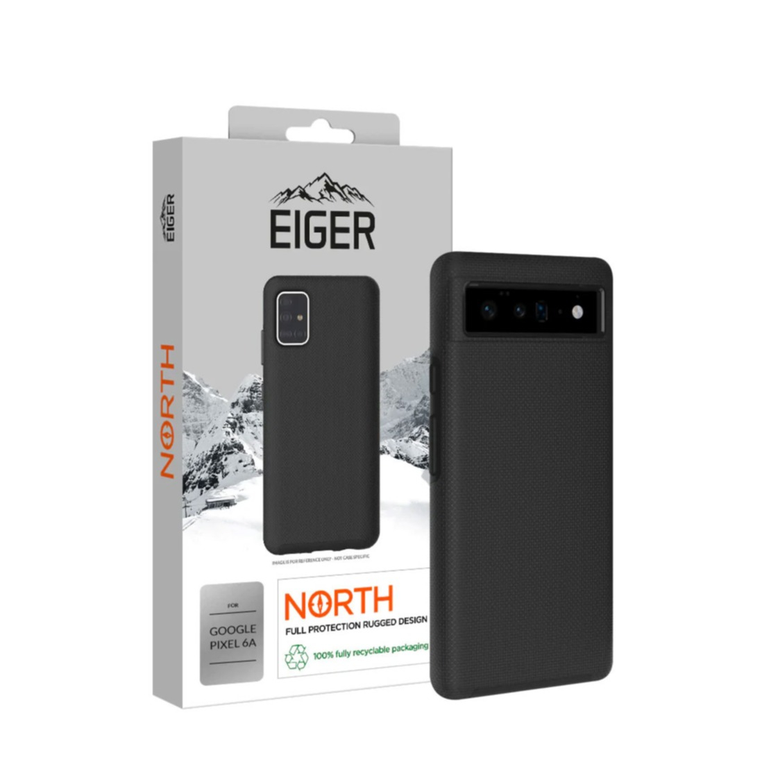 Image of Eiger - Google Pixel 6a North Case Premium Hybrid Schutzhülle (EGCA00395) - Schwarz bei Apfelkiste.ch