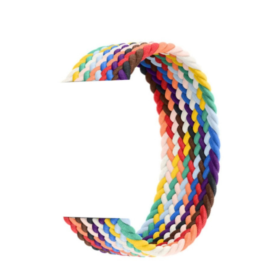 Image of (Gr. L) Changee - Apple Watch (41/40/38 mm) Elastisches Geflochtenes Nylon Gummi Armband (Gelenkumfang 170 - 190mm) - Regenbogen (Pride) bei Apfelkiste.ch