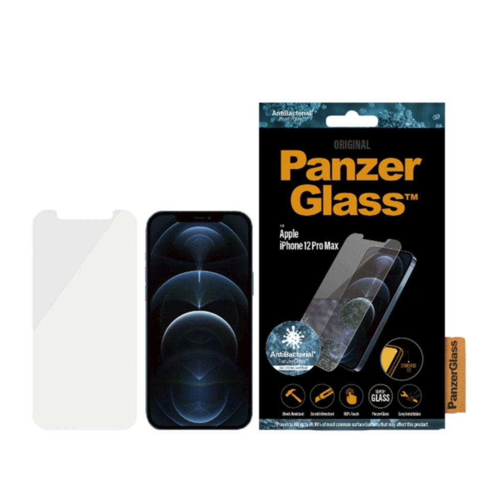 Image of PanzerGlass - iPhone 12 Pro Max Antibakterielle Panzer Glas Display Case Friendly 0.3mm bei Apfelkiste.ch