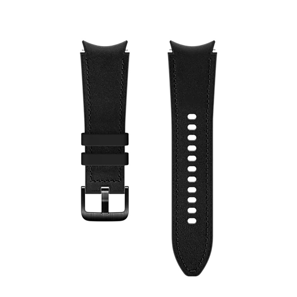 Image of (S/M) Samsung - Galaxy Watch 4 (40 mm / 44 mm) Echtleder Armband Hybrid 20mm (ET-SHR88SBEGEU) - Schwarz bei Apfelkiste.ch