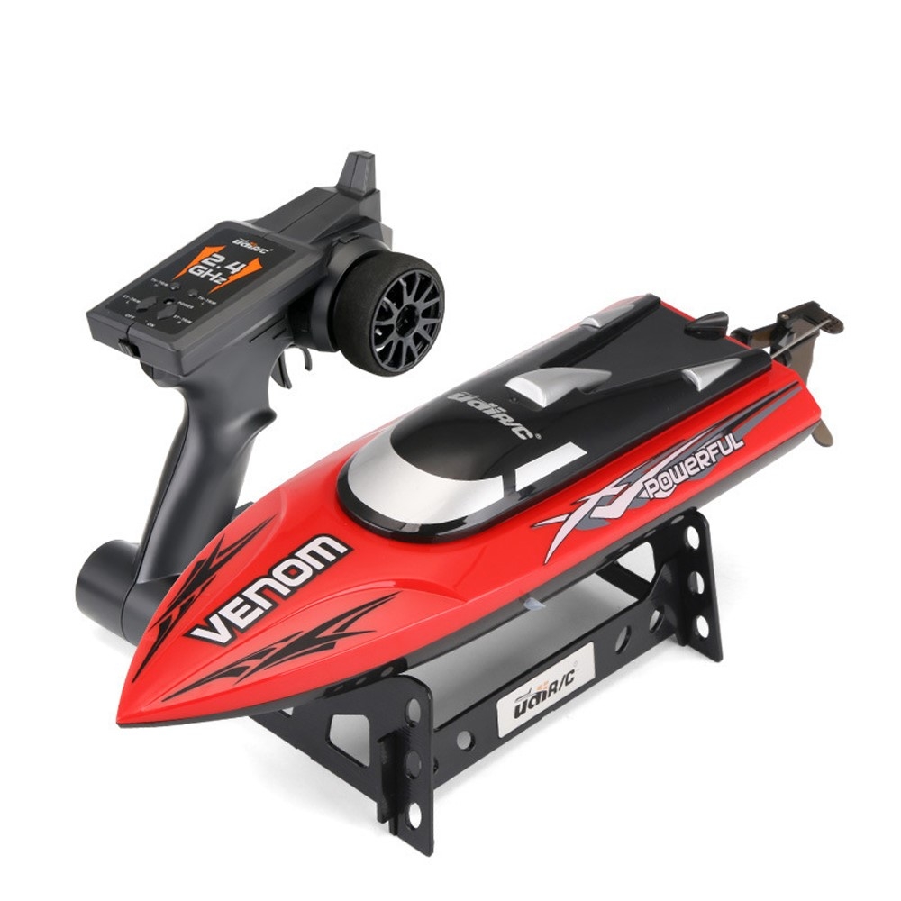 (34cm) Ferngesteuertes 2.4GHz RC High Speed Boot Rennboot Racing Boat - Rot / Schwarz