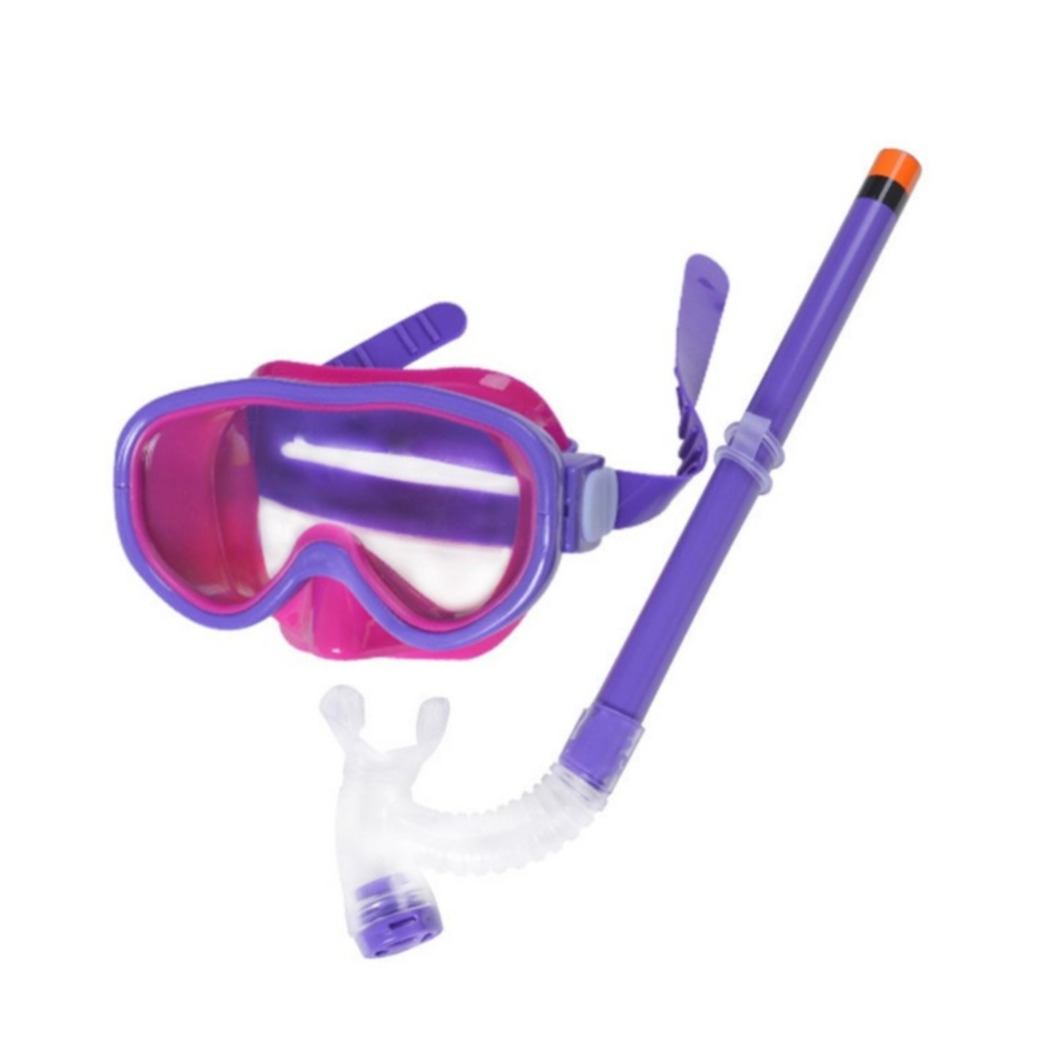 2-tlg. Set) Kinder Taucher Brille + Schnorchel Lila