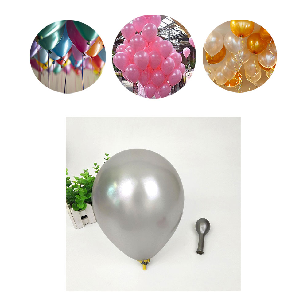 Image of (20er Set) Ø30cm Party Ballons Latex Luftballons Perlen - Silber bei Apfelkiste.ch