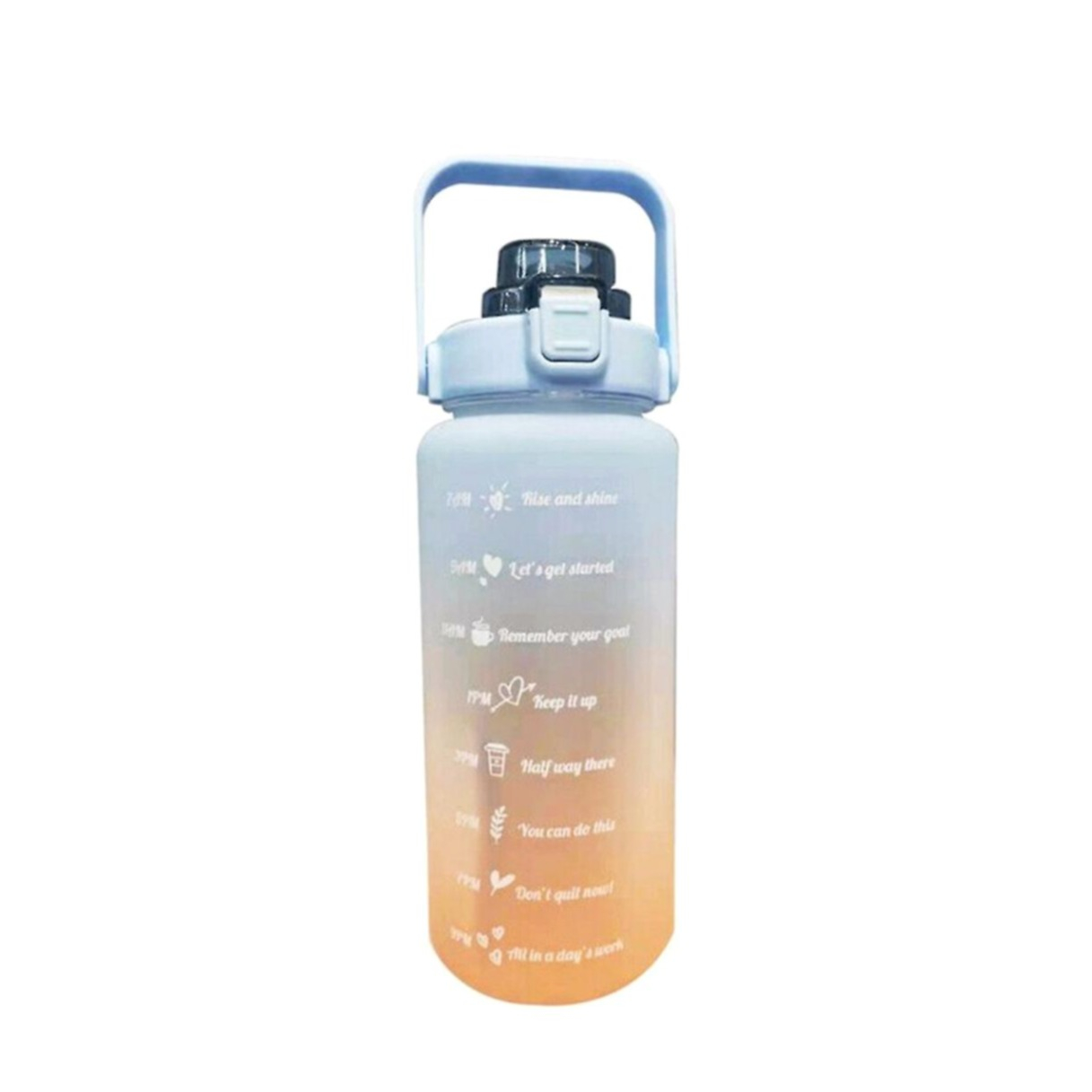 Image of (2L) Tragbare Fitness Trinkflasche mit Zeit Markierung - Farbverlauf Blau bei Apfelkiste.ch