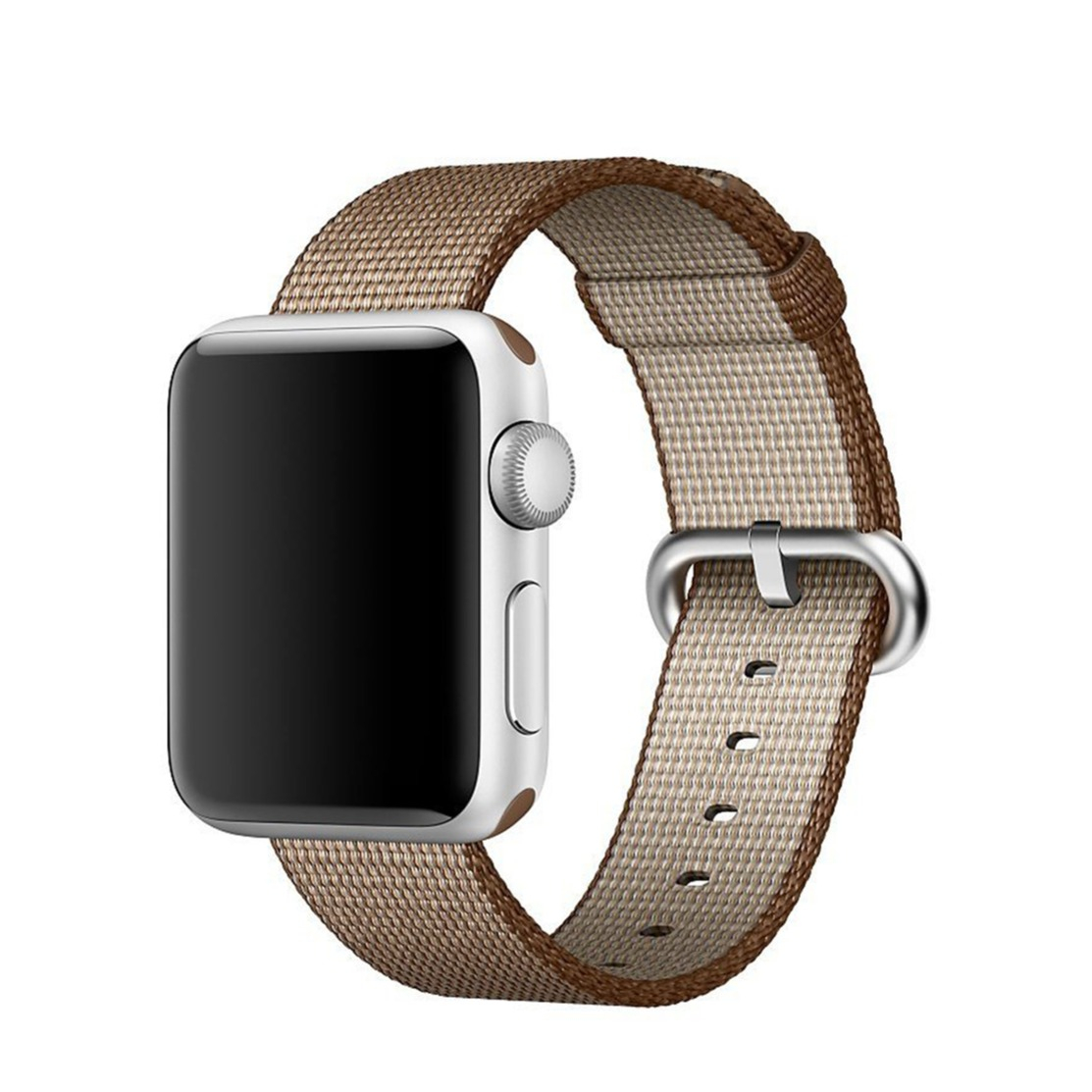Image of (Gr. XL) Apple Watch (45/44/42 mm) Nylon Dual Color Armband (Gelenkumfang 180 - 230mm) - Braun / Beige bei Apfelkiste.ch