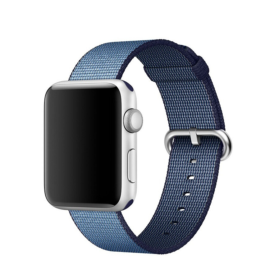 Image of (Gr. XL) Apple Watch (45/44/42 mm) Nylon Dual Color Armband (Gelenkumfang 180 - 230mm) - Blau bei Apfelkiste.ch
