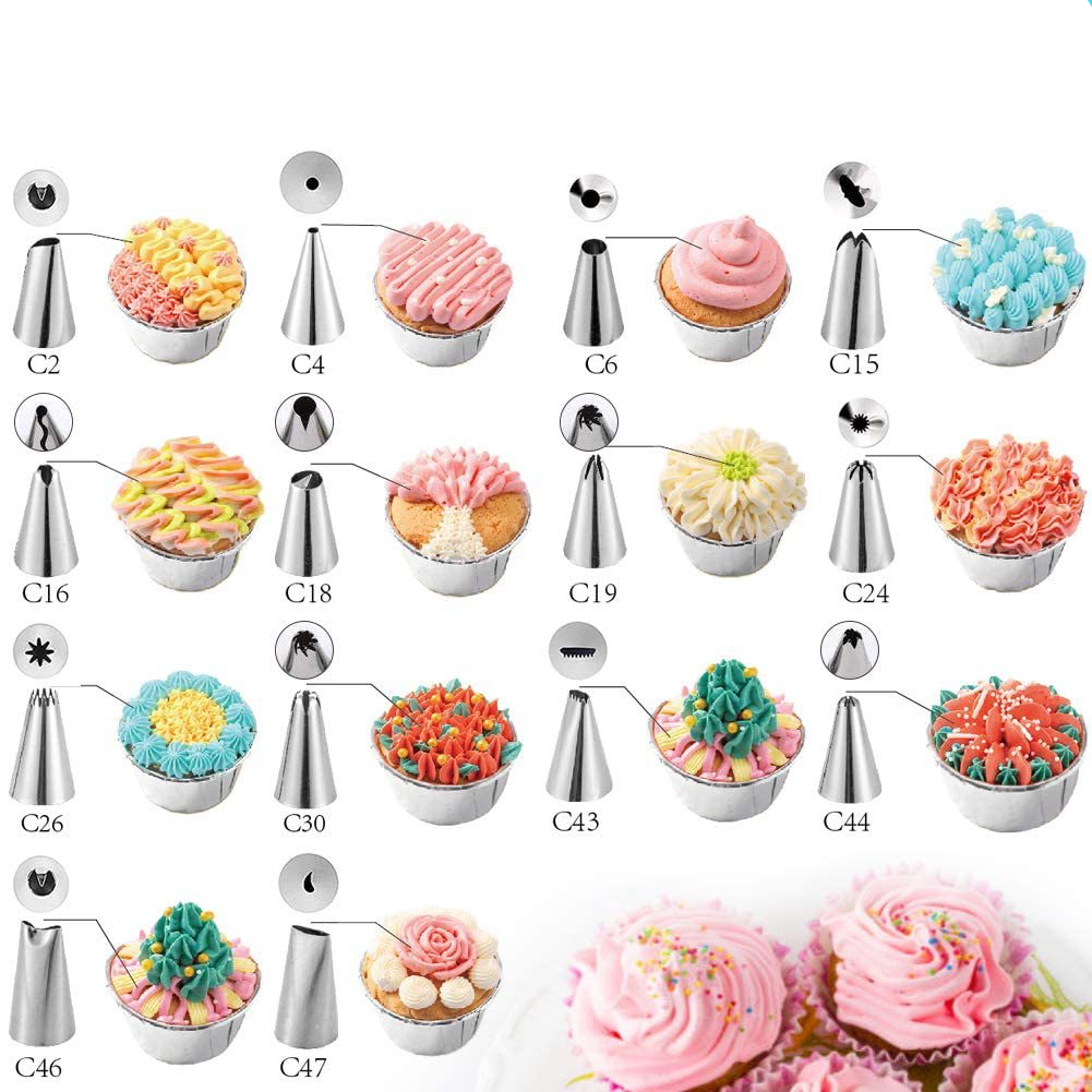 Kit Décoration Gâteau DIY Kit Pâtisserie Narunii 35 Pièces - Plateau Tournant, Spatules, Douilles, Décoration Gâteau Patisserie Accessoire