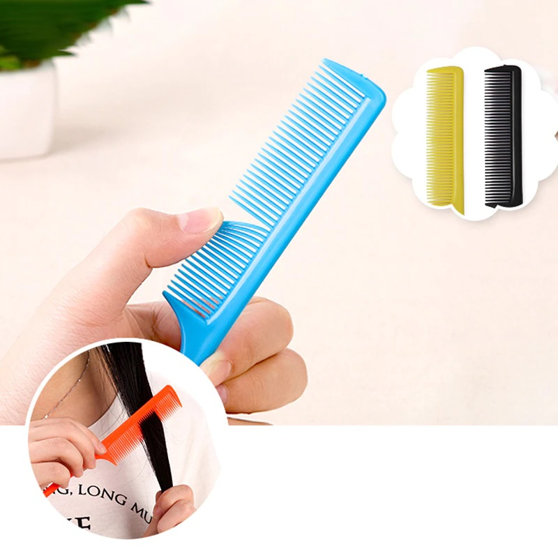 DAZISEN Antistatischer Haarkamm – Stielkamm Mit Edelstahlgriff Für Friseur & Zuhause, Feine Zähne, 21 Cm